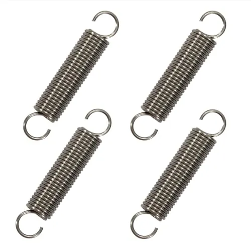 GUNGY Zugfedern mit Haken Edelstahl Spannfeder Zugfeder 50mm Außendurchmesser 10mm Drahtdurchmesser 1,2mm Maximale Zugkraft 3,2KG 1,2x10x50mm 4 Stück