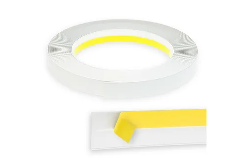 Nobily Fensterleiste PVC-Flachleiste, 60mm ohne Lippe,selbstklebend,Zierleisten zur Montage, selbstklebend, Kunststoff, Farbe: Weiß