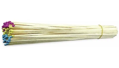 Grill Streichhölzer 60 Stück 28cm Kaminstreichhölzer bunte Köpfe