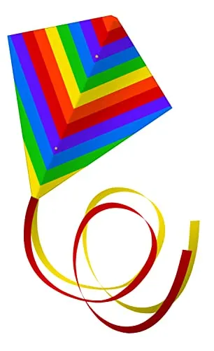 Günther Flugspiele 1240 - Einleiner-Drachen Spectro, ca. 65 x 80 cm, Kinderdrachen aus robustem Polyester, für Kinder ab 6 Jahren, inkl. Griff und Drachenschnur