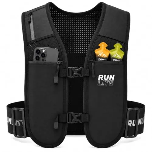 Laufweste Damen & Herren mit 5 Taschen, Reflektierend, Verstellbar