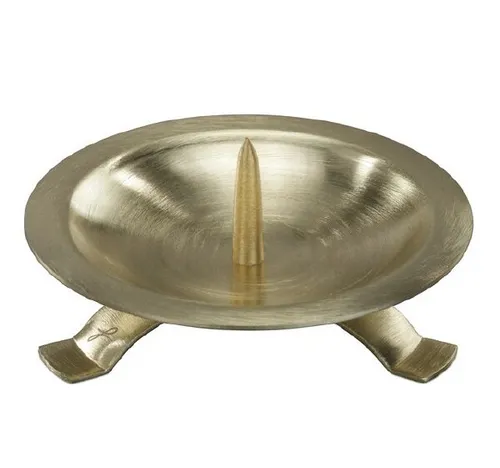 Kerzenhalter Gold für Taufe, Kommunion, Hochzeit, Trauer (für Kerzen bis ? 6 cm)