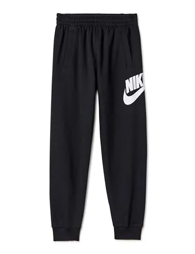 Nike Unisex Kinder Club FLC Hbr Trainingshose, schwarz/weiß, 8-10 Jahre - Bequeme Trainingshose aus weichem French Terry-Material. Ideal für aktive Kinder, mit geräumigem Schnitt und stylischem Vintage-Finish. Praktische Taschen für kleinen Stauraum.