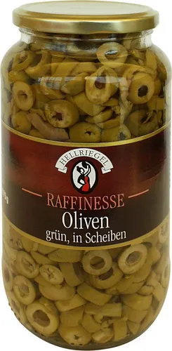 HELLRIEGEL Gemüsekonserve, Oliven in Scheiben grün