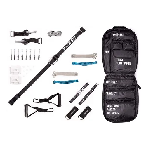 FREESIXD Schlingentrainer Set - Flexibles Fitnessstudio für Zuhause - Schlingentrainer für Krafttraining, 100% flexibel für Zuhause oder unterwegs, bietet über 100 Übungen für alle Fitnesslevels und spart Zeit, Geld & Platz.