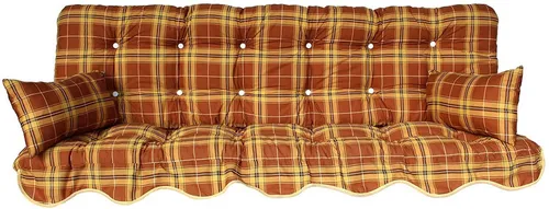 Kühnemuth Auflagekissen Set für Hollywoodschaukeln 180x50 cm - Sitzkissen-Set für 3-4 Sitzer Hollywoodschaukeln, hergestellt in Deutschland, mit hochwertigem Stoff für ultimativen Komfort und stilvolle Gestaltung Ihres Gartens.