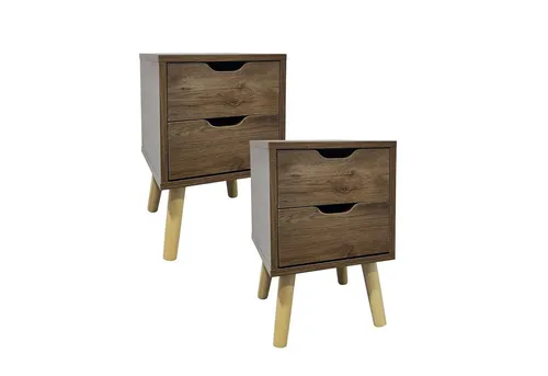 HTI-Living Nachttisch 2er-Set Thekla in Eiche in blau von HTI-Line