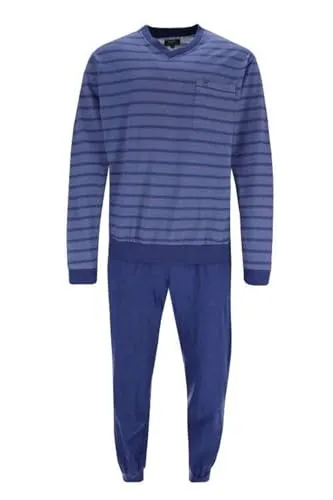 hajo Polo & Sportswear Herren Schlafanzug - Klima - Light, Ozean, 56 - Schlafanzüge für Herren, bügelfrei und atmungsaktiv für höchsten Komfort, ideal für entspannte Nächte.