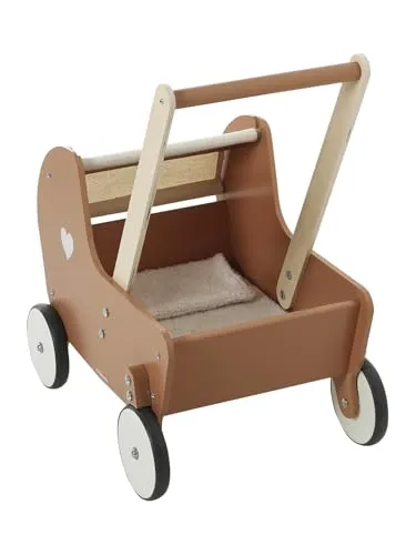 VERTBAUDET Walkwagen aus Holz mit abnehmbarem Stoffverdeck