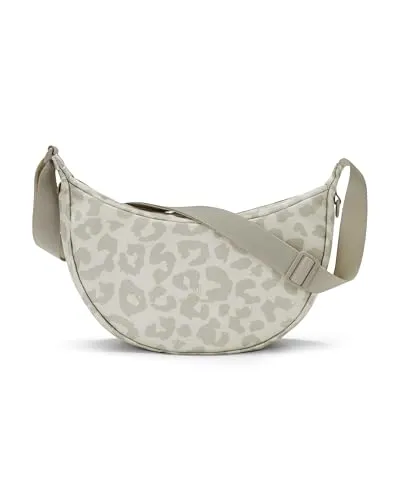 Johnny Urban Crossbody Bag Damen & Herren Beige - Ally Medium - Moon Bag Design - Umhängetasche im Halbmond Stil - Halbrunde Tasche mit verstellbarem Gurt - Wasserabweisend