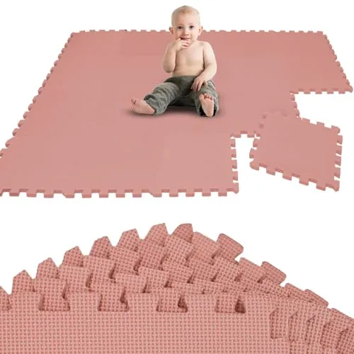 LittleTom 18 Teile Spielmatte für Babys - Puzzlematte für Kinder ab Geburt, extra isolierend und weich für kalte Böden. 100% schadstofffrei und mit rutschfester Oberfläche – ideal zum Spielen und Krabbeln!