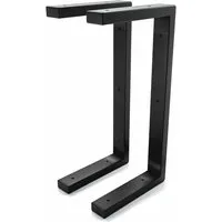 HEVVA Doppelte Waschtischbefestigung 20/25/30/35/40/45 cm, Schwarz - Robuste Waschtischhalterung in Schwarz, ideal für eine sichere und stabile Montage, passend für verschiedene Tiefen.