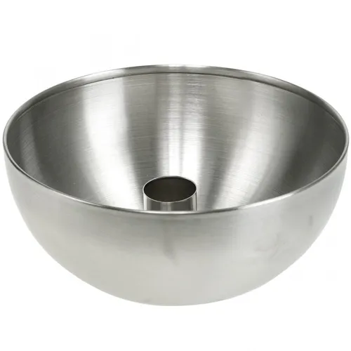 Silberner Kerzenständer Metall für Stabkerzen Ø15cm H7,5cm