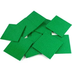 LEGO® 16x16 Platten Bauplatten Grün - 12 Stück Beidseitig Bebaubar - LEGO® Bauplatten 16x16 in Hellgrün, 12 Stück, ideal für kreatives Bauen und Spielen. Fördert Fantasie und Problemlösefähigkeit – das perfekte Geschenk für LEGO® Fans!
