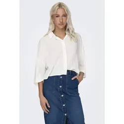 ONLY Kurzarmbluse ASTRID – Falten, weiß, Größe S - Moderne Bluse aus 100% Viskose, mit eleganten Falten und weitem Schnitt, ideal für lässige oder schicke Anlässe.