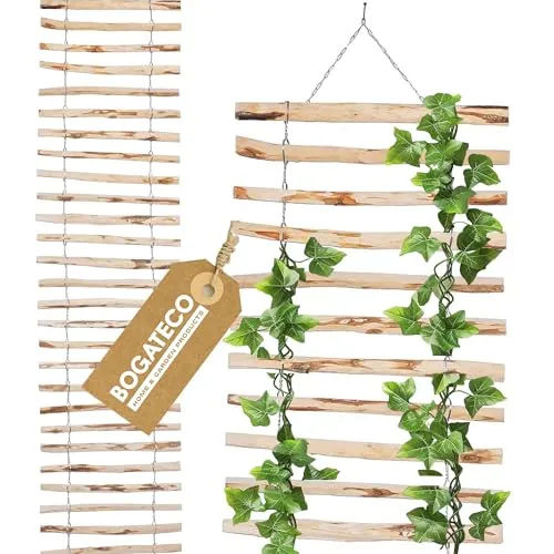BOGATECO Rankgitter aus Haselnuss für Kletterpflanzen | 50 x 200 cm - Rankgitter für Garten, Balkon und Terrasse – perfekte Unterstützung für Kletterpflanzen, schützt vor neugierigen Blicken und ist einfach zu installieren.
