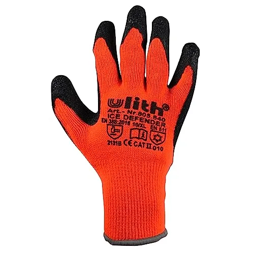 Scorprotect Winter Arbeitshandschuh Montagehandschuhe Neonorange (10 = XL)