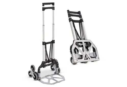 Juskys Treppensackkarre, Alu, klappbar, bis 80 kg belastbar in schwarz von Juskys