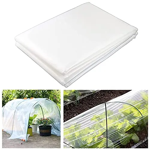 PALUDO 2 x 3M Extra Dick Polyethylen Folie Transparent Gewächshausfolie Plastikfolie Staubschutzfolie Reißfest Gartenfolie aus Polyethylen für Gartenarbeit Treibhaus Folientunnel (250Mu / 1000G)
