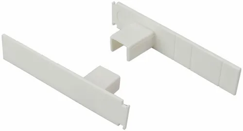 Liedeco Sichtschutzbefestigungen Zubehör-Set Seitendeckel, Vorhangschienen, (2-tlg)