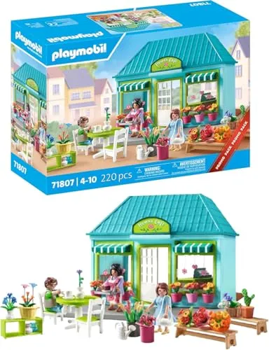 PLAYMOBIL My Life Blumenladen - Kreatives Spielzeug für Kinder ab 4 Jahren - Spielfigur Spielsets mit einem gemütlichen Blumenladen voller Pflanzen und Snacks. Fördert die Kreativität und Fantasie von Kindern und lässt sich ideal mit anderen PLAYMOBIL-Welten kombinieren.