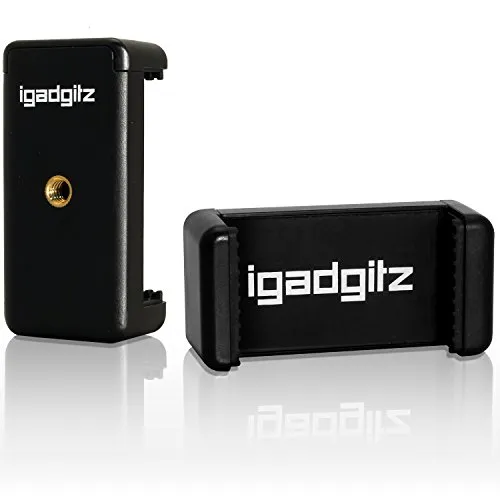 iGadgitz U3599 Halterung Adapter Halterung Zange Clip Smartphone Universal Kompatibel mit Stativ und Peitsche Selfie Stick