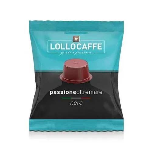 N.100 Kapseln Lollo Passion Blau Blend Schwarz (Kompatibel für Maschinen Lavaz