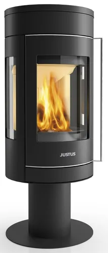 Kaminofen Justus Meva Stahl Schwarz - Eleganter Kaminofen aus hochwertigem Stahl, ideal für wohlige Wärme und gemütliche Abende in Ihrem Zuhause.