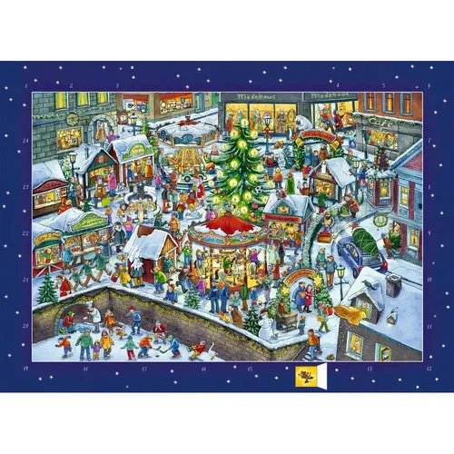 Wand-Adventskalender – Wimmeliger Weihnachtsmarkt von Coppenrath Verlag GmbH & Co.KG