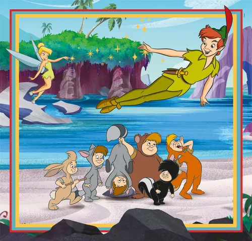 Clementoni Supercolor Disney Classics Puzzle 3 x 48 Teile - Puzzle fr Kinder ab 5 Jahren - buntes Kinderpuzzle mit besonderer Leuchtkraft & Farbintensitt 25302