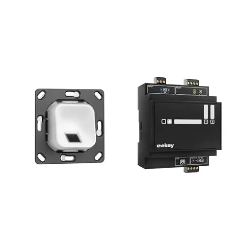 EKEY 203751 xLine Fingerprintset für Unterputzmontage - Tür- & Fenstersensoren, biometrische Zutrittslösung mit schlüssellosem Zugang und smarter App-Administration für modernen Komfort.