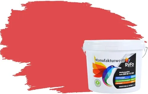 RyFo Colors Bunte Wandfarbe Manufakturweiß Wassermelone 3l - Hochdeckend und vielseitig - Entdecken Sie die Premium-Innenwandfarbe für ein harmonisches Wohnambiente. Hohe Deckkraft und einfache Verarbeitung garantieren ein perfektes Ergebnis für jeden Raum.