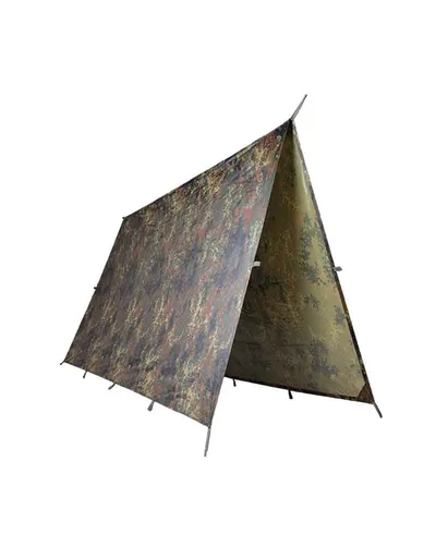 Tarp PE R/S 3x3m Plane - Regenschutz & Sonnenschutz für Outdoor-Aktivitäten - Vielseitige flecktarn Plane, ideal für den Einsatz beim Camping, als Unterlage oder Schutz vor Regen und Sonne.