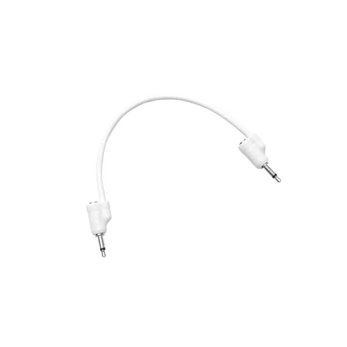 Tiptop Audio Stackcable White 20cm - 5er Set - Patchkabel für Eurorack-Modularsysteme, stapelbar und ideal zum gleichzeitigen Verteilen von Signalen. 20cm lange, hochwertige Kabel in Weiß für kreative Klangexperimente.