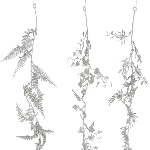 Produktbild Weihnachtsgirlande Glitzer Farn & Blätter 180cm