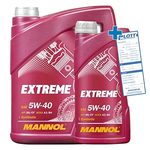 6L MOTORÖL MANNOL EXTREME 5W-40 5W40 MOTORENÖL
