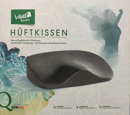 Vital Hüftkissen Keilkissen groß 45 x 40 x 8 cm schwarz