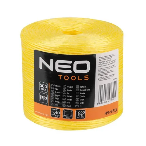 SZNUREK POLIPROPYLENOWY 500M NEO 5907558476101 in gelb von NEO TOOLS