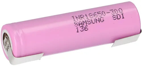 Produktbild Samsung INR 18650 30Q Akku 3,7V Li-Ion 3000 mAh 15A mit U Lötfahne