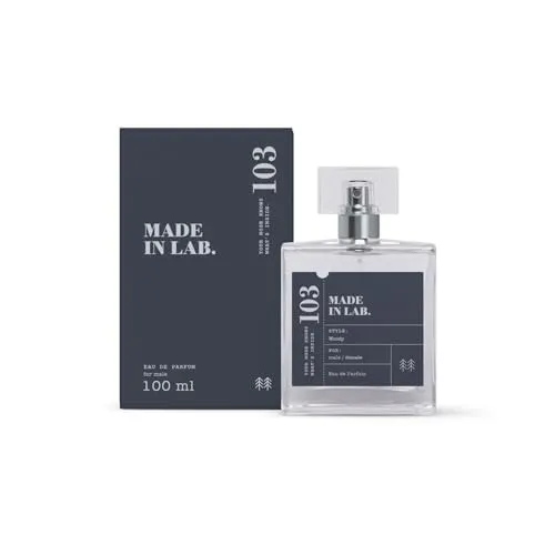 MADE IN LAB Nr.103 Parfum Herren, Intensives Eau de Parfüm für Männer, frischer, täglich, langanhaltender Duft | Duftnoten: Holzig | 100 ml