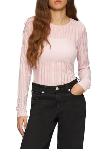 QS Leicht transparentes Longsleeve mit Strukturmuster