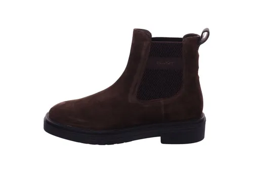 GANT Herren BOGGAR Chelsea-Stiefel, Espresso Brown, 46 EU - Wanderschuhe für stilbewusste Männer, mit warmem Textilfutter und rutschfester Gummisohle für besten Halt in der Natur.