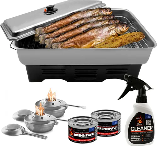 Edelstahl Tisch-Räucherofen für Fische, Wurst & Käse