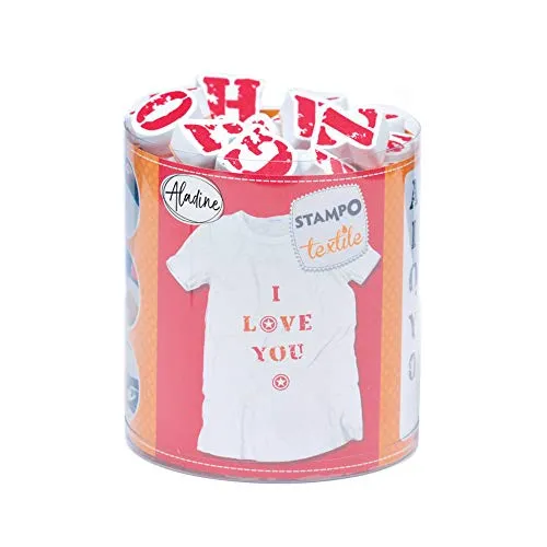 Aladine 05256 Stempel zu drucken Stampo Textil Alphabet von Aladine