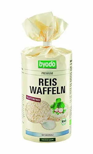 Byodo Reiswaffel Meersalz 100 g Reissnack mit Salz Reisgebäck Knabbern