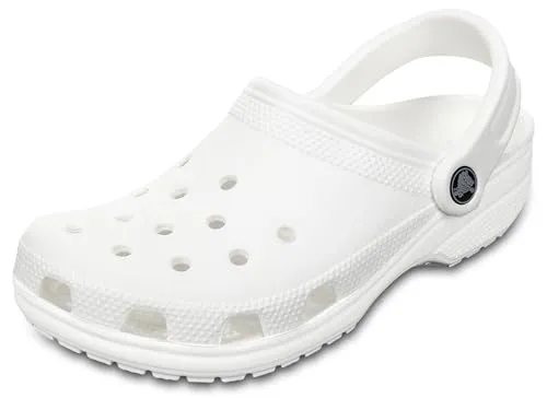 Crocs Classic Clog Sandale weiß, Größe Euro (US): 48-49 - Badeschuhe mit ergonomischem Croslite-Material für individuelle Passform und hervorragende Fußgewölbeunterstützung. Ideal für Strand und Boot!