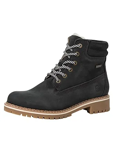 Tamaris Damen Bequemschuhe, Frauen Schnürschuhe,Wechselfußbett,DUOtex,wasserabweisend,warm gefüttert,lace-up Shoes,Halbschuhe,Navy,38 EU