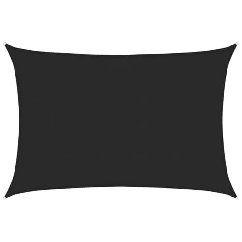 vidaXL HDPE Sonnensegel 5x7 m Schwarz in schwarz von vidaXL