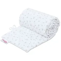babybay Nestchen original Stoff Weiß / Grau