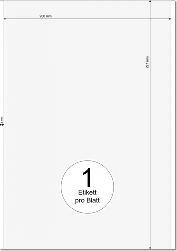 PRINTATION Papier-Etiketten (B200xH297mm) 500xA4 à 1 Eti. 1367758-XP